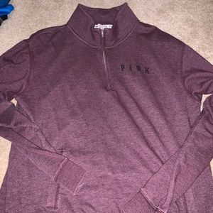 PINK quarter-zip sweatshirt
